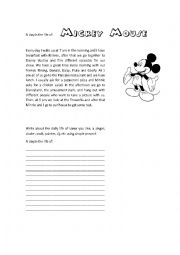 English Worksheet: A day in the life of ...