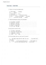 English Worksheet: Verb To Be (Present) - Exercices