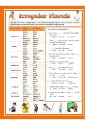 English Worksheet: Irregular Plurals