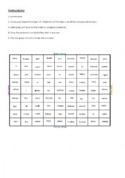 English Worksheet: bingo game to check structure