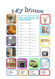 English Worksheet: My house
