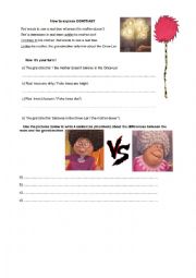 English Worksheet: Expressing Contrast with The Lorax