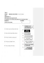 English Worksheet: KET  exam