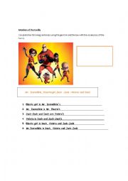 English Worksheet: Members of the Family 