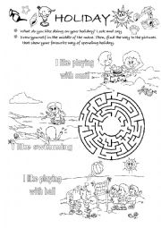 English Worksheet: summer holiday - at the seaside