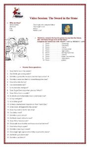 English Worksheet: The Sword in the Stone - Video Session