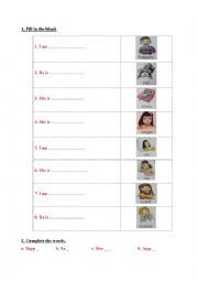 English Worksheet: Practice about adjectives
