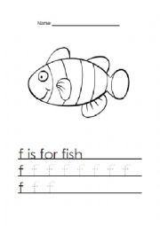 English Worksheet: F beginning sound