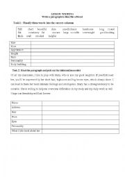 English Worksheet: Writing- describing a friend