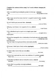 English Worksheet: gerund & infinitives