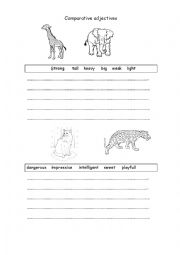 English Worksheet: Comparatives