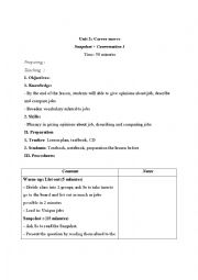 English Worksheet: Lesson plan