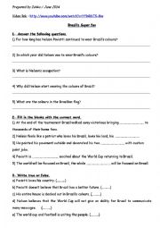 English Worksheet: Brazils super fan