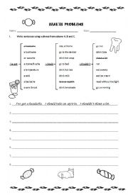 English Worksheet: Health Problems