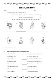 English Worksheet: Should / Shouldnt