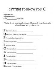 English Worksheet: Personal Information