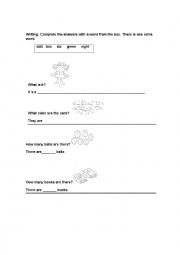 English Worksheet: Read and Answer. Beginners- Small Children