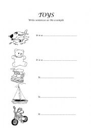 English Worksheet: Noisy Toys