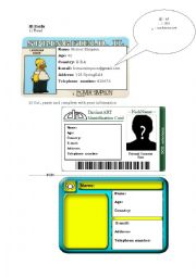 English Worksheet: ID cards