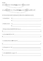 English Worksheet: Exercises about the verbs to be and to have got