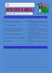 English Worksheet: United States of America:2