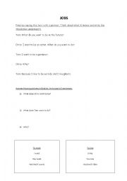 English Worksheet: Jobs worksheet