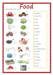 English Worksheet: Food vocabulary