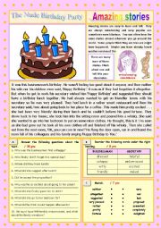 AMAZING STORIES The Nude Birthday Party (Easy Reader + Voca and Ex) 2/