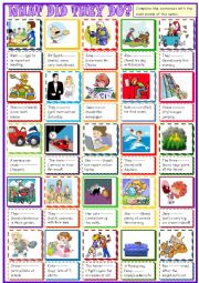 English Worksheet: What did they do? past simple regular and irregular verbs