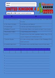 English Worksheet: United Kingdom:4