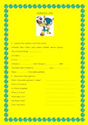 English Worksheet: WORLD CUP 2014