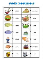 English Worksheet: Food Domno -Part 2