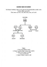 English Worksheet: Logic Problem - Family Members