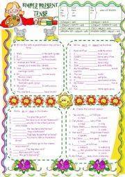 English Worksheet: present simple tense