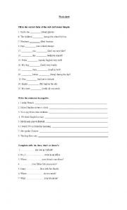 English Worksheet: Present Continuous activities 
