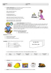English Worksheet: TEST EXAM FOR BEGINNERS ON ROUTINES