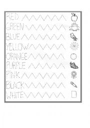 English Worksheet: Colours