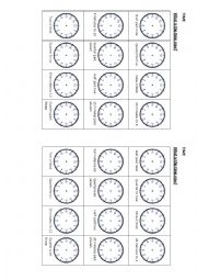 English Worksheet: Time