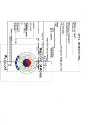 English Worksheet: Korean Passport Prop (Travel Unit)