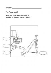 English Worksheet: Playground