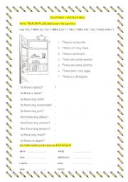 English Worksheet: Countable and Uncountable nouns. There is / There are.