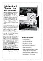 English Worksheet: Edinburgh and Glasgow