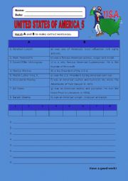 English Worksheet: United States of America:5