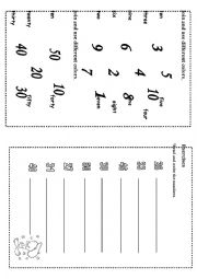 English Worksheet: Numbers