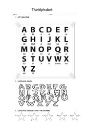 English Worksheet: Alphabet