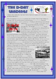 English Worksheet: The D-DAy landings: past simple