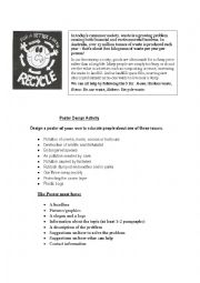 English Worksheet: Environmental Poster Activity