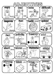 English Worksheet: Adjectives