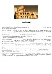 English Worksheet: Coliseum