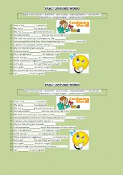 English Worksheet: EASILY CONFUSED WORDS